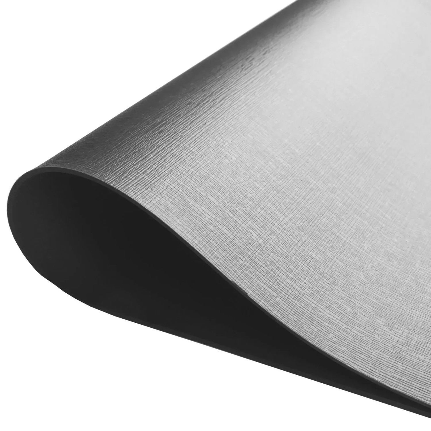 Silbergraue SOTECH Antirutschmatte Orga Grip Top aus TPE, flexibel, rutschhemmend für Küchenschubladen.