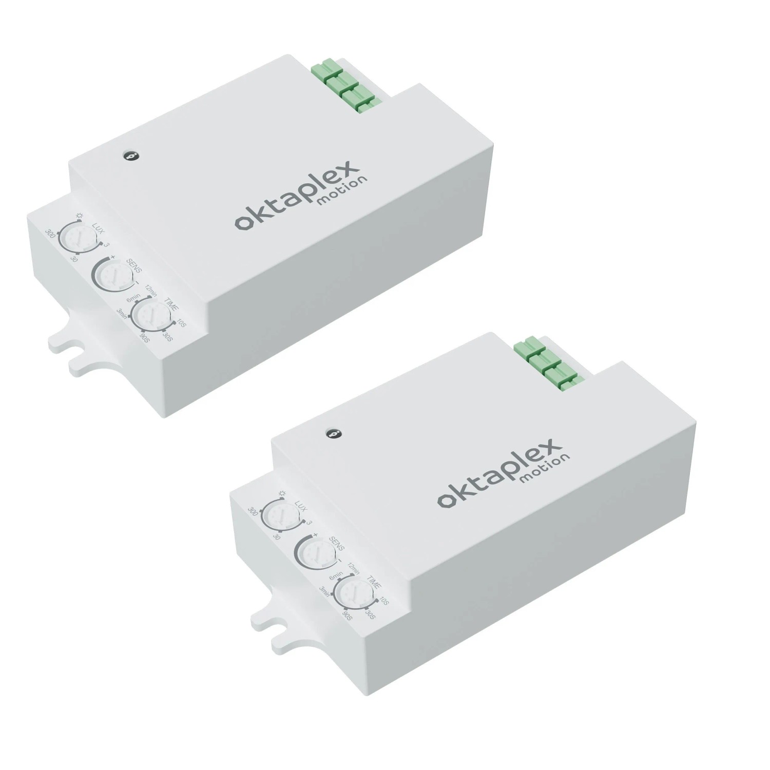 Oktaplex Amy Einbau Präsenzmelder 2er Set HF 24 GHz Nachrüstkit 360 Grad Bewegungssensor Weiß