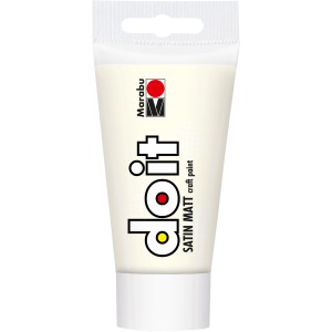 Marabu Craft Pain Do It, 75 ml, Weiß, seidenmatte Acrylfarbe für DIY-Projekte.