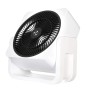 CASAFAN Tischventilator Airos Circubox, weißes Gehäuse mit schwarzem Schutzgitter.
