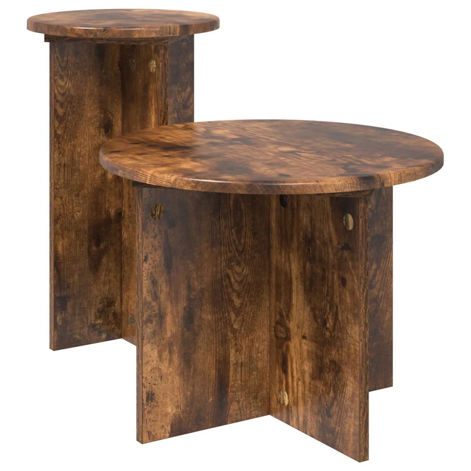 vidaXL Beistelltisch-Set 2 Stk Geräucherte Eiche Holzwerkstoff 8001033