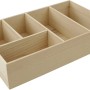 Fackelmann Schubladenbox aus Buche mit 5 Fächern, Badmöbel-Zubehör.