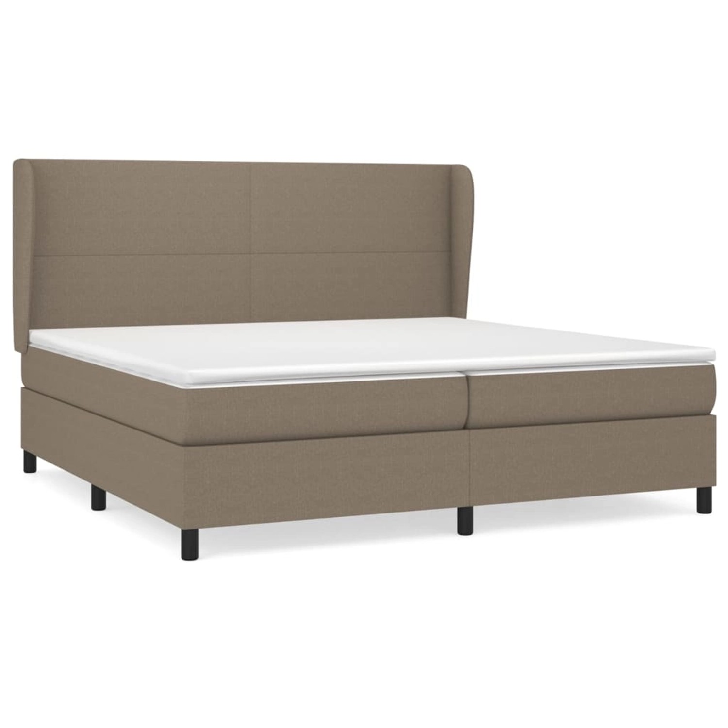 vidaXL Boxspringbett mit Matratze Taupe 200x200 cm Stoff1372331 günstig online kaufen