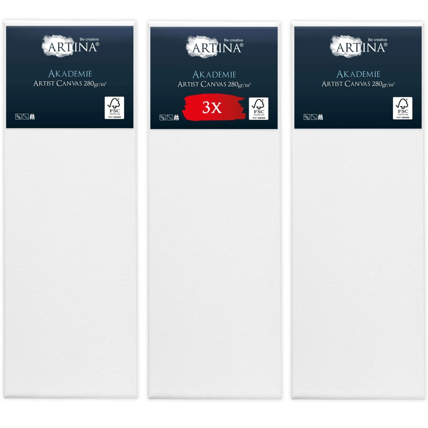 Artina Akademie Keilrahmen 50x150cm FSC 3tlg günstig online kaufen