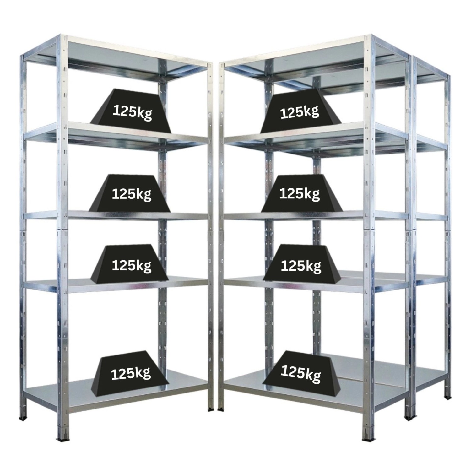 PROREGAL Mega Deal 3x Schwerlastregal Ares HxBxT 180x90x40cm Fachlast 125 k günstig online kaufen