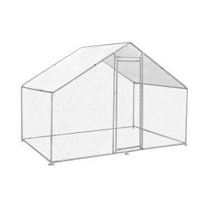 Monstershop Hühnerfreilauf 4x2x2m mit Dachplane, Hühnerstall für den Garten.
