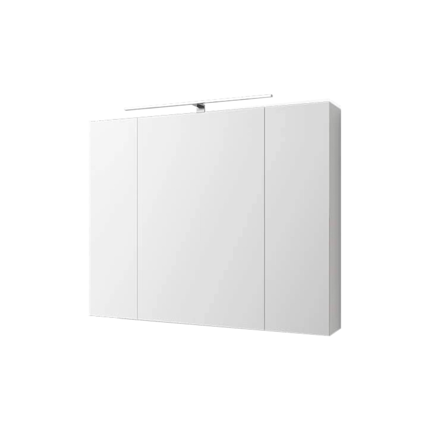 ML-Design Spiegelschrank Bad mit LED Beleuchtung 90x72x15 cm Weiß