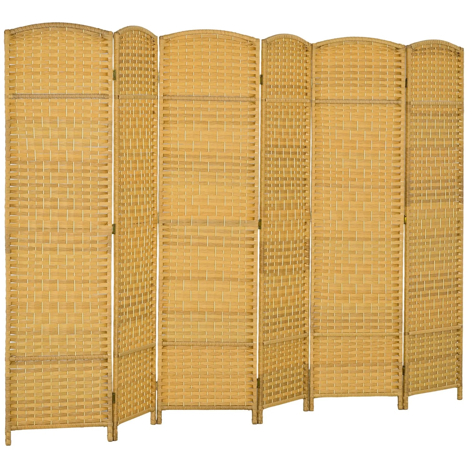 HOMCOM Paravent Polypropylen Kiefernholz 270L x 1,7B x 180H cm Naturholz