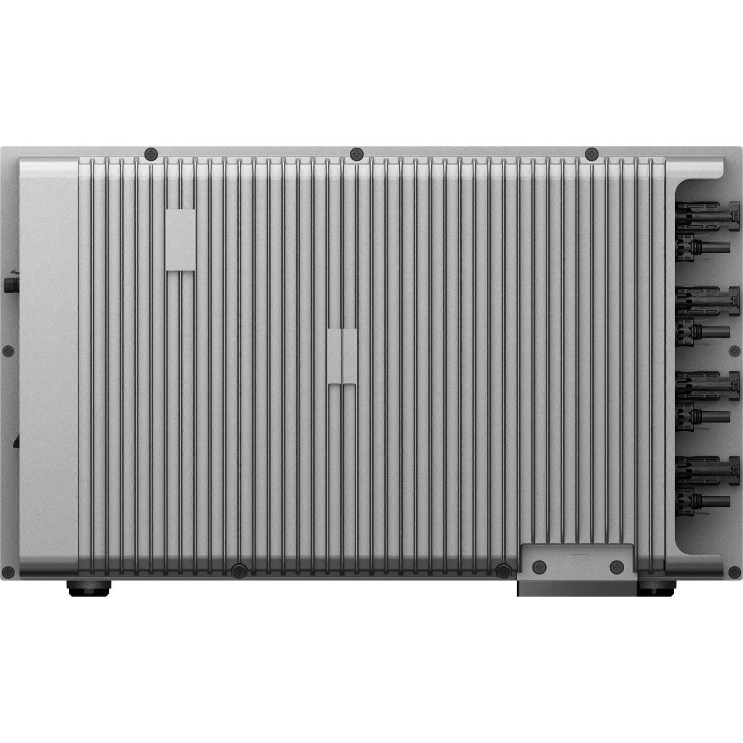 Anker Solix Solarbank 3 E2700 Pro, silbernes Gehäuse mit Kühlrippen und Anschlüssen für Balkonkraftwerk.