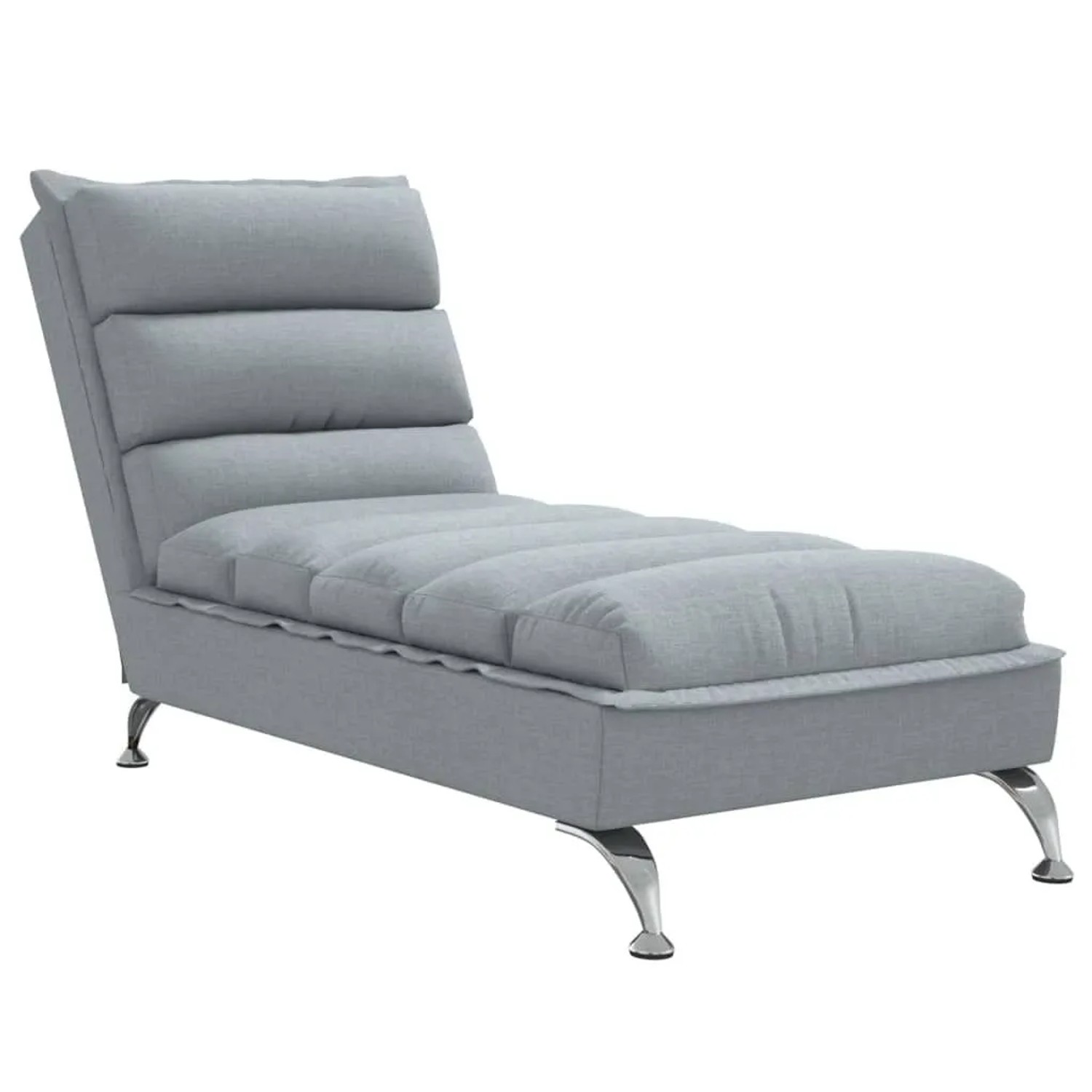 vidaXL Chaiselongue mit Kissen Hellgrau Stoff 379468
