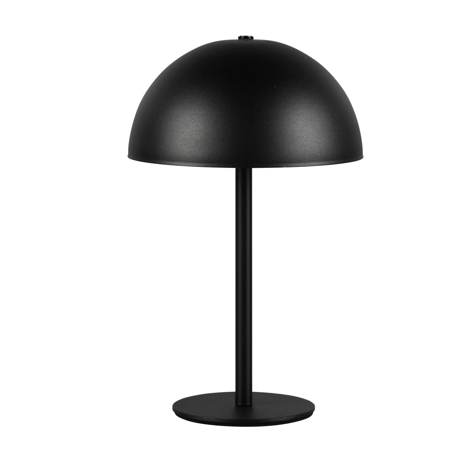 Schwarze Reality LED-Tischleuchte Munoz, dimmbar, Ø 13 cm.