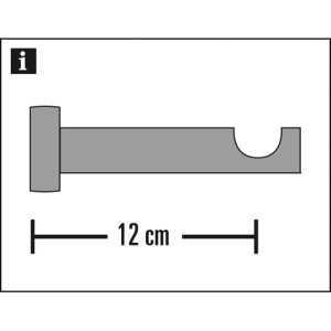 Gardinia Holz-Träger Country, offen, 12 cm, Castell Eiche für Stilgarnituren.