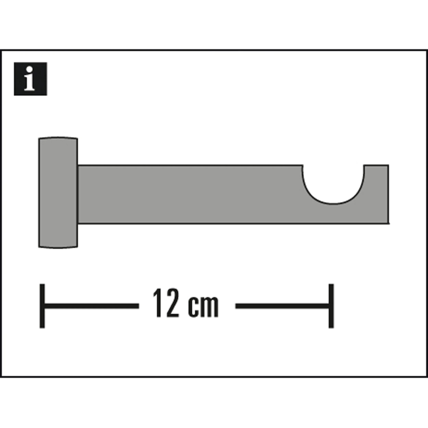 Gardinia Holz-Träger Country, offen, 12 cm, Castell Eiche für Stilgarnituren.