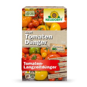 Neudorff Azet Tomaten-Dünger 1 kg Packung mit Tomatenabbildung.