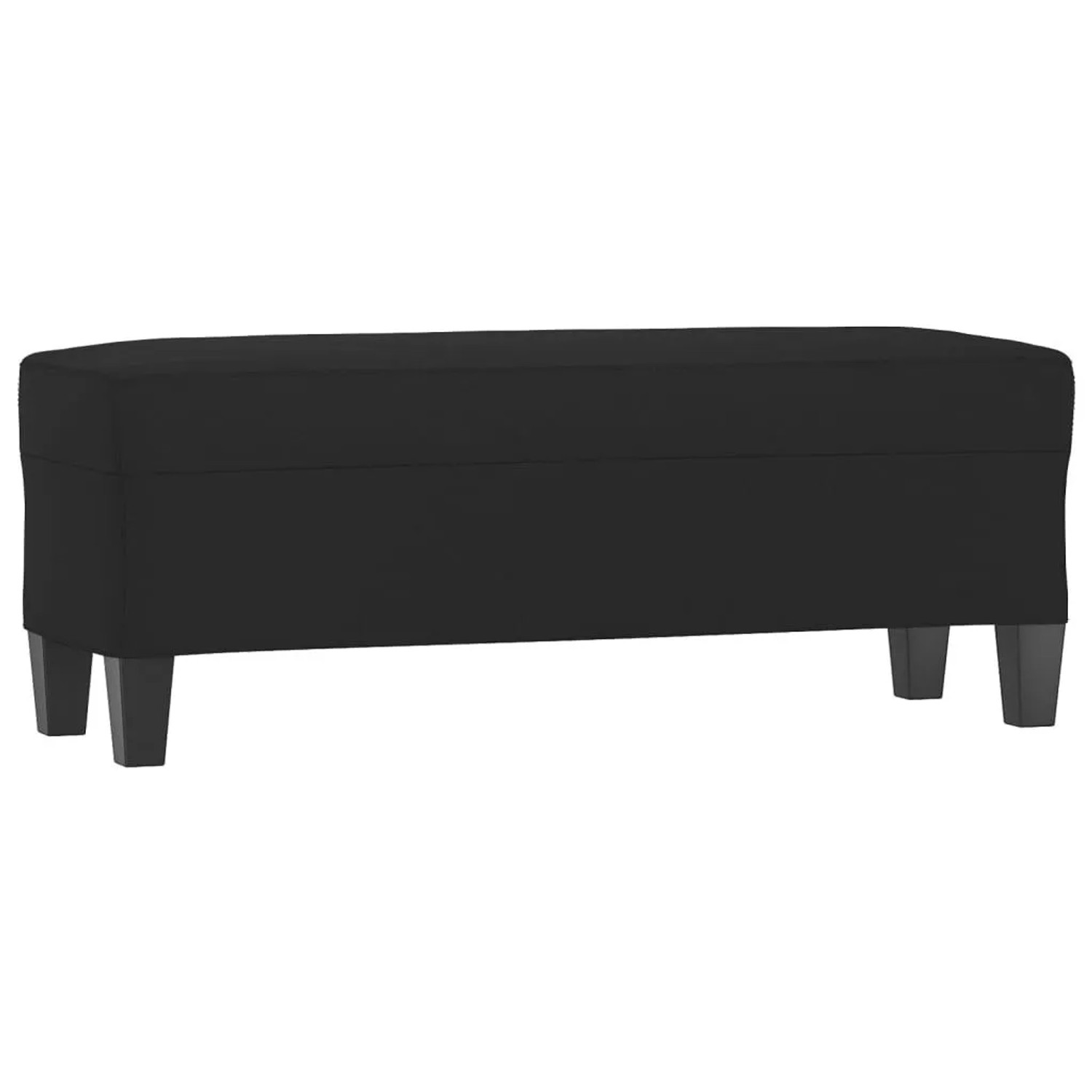 vidaXL Sitzbank Schwarz 100x35x41 cm Mikrofasergewebe 349468