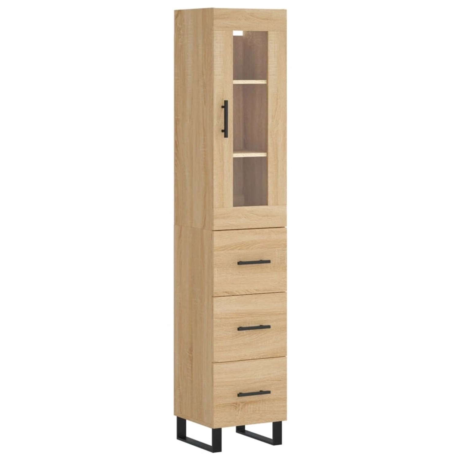 vidaXL Highboard Sonoma-Eiche 34,5x34x180 cm Holzwerkstoff 3199260 günstig online kaufen