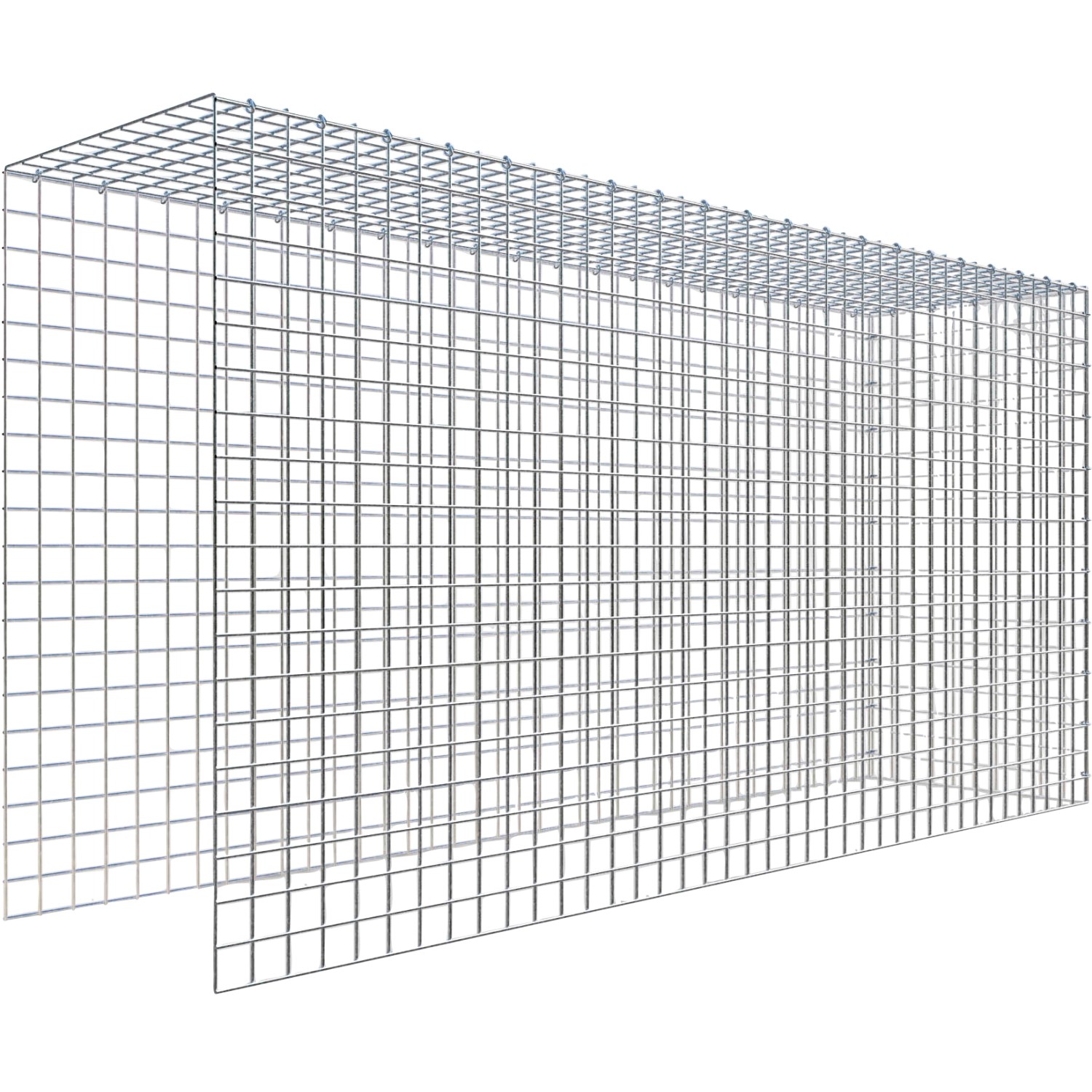 Thumbnail - Gabiona C-Ring-Gabione-Anbaukorb Typ 4 100 x 200 x 50 cm Maschenw 5 x 5 cm