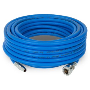 EBERTH Druckluftschlauch, 15m, mit Kupplungen. Zubehör für Kompressoren.
