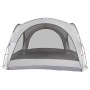 Weißes vidaXL Partyzelt mit Mesh-Wänden, ideal für Garten und Feiern. Wasserdichter Pavillon 360x360 cm.