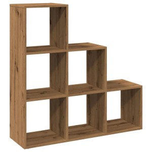 vidaXL Raumteiler-Bücherregal 3 Etagen Artisan-Eiche 99x29x99 cm 857966