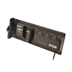 Ryobi Wandstation RC18ASV mit Ladefunktion für Akku-Staubsauger und Zubehör.