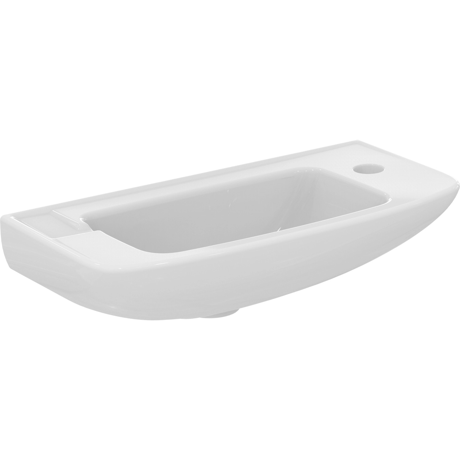Ideal Standard Handwaschbecken Eurovit 50 cm mit 1 Hahnloch Weiß