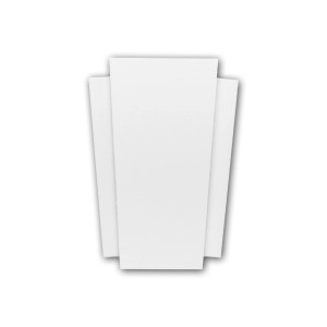 Weißes PROFHOME Stuckdekor Byblos Regalfront Zierelement, 9,5x12,6x4,1 cm.