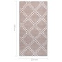 Brauner vidaXL Outdoorteppich (120x180 cm) mit Jacquard-Muster für Terrasse und Balkon.