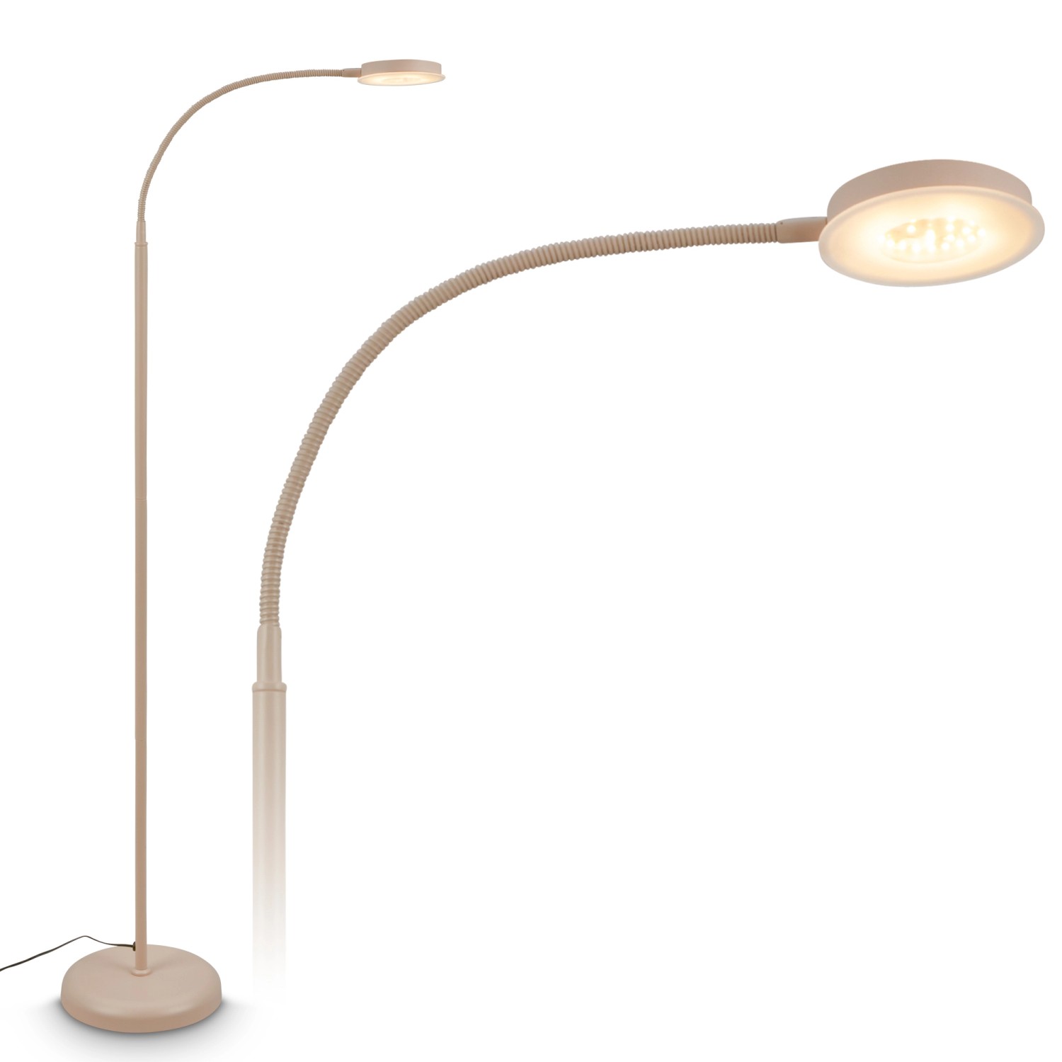 Brilo LED-Stehleuchte Megg Schwenkbar Dimmbar Touch Beige 21 x 150 cm_5