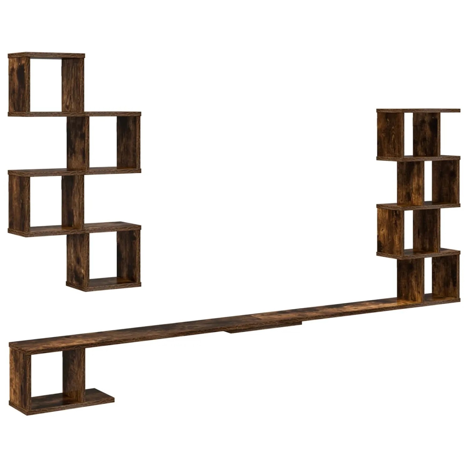 vidaXL Wandmontiertes TV-Regal Räuchereiche 200 x 15 x 94 cm 8012304