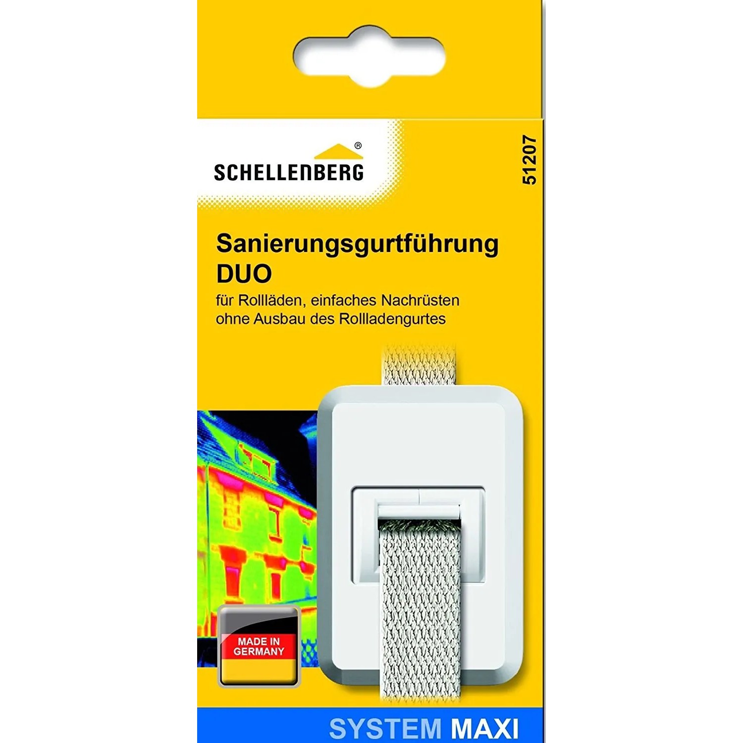 Schellenberg Sanierungsgurtführung Duo Maxi Weiß für Rollladen, mit Bürstendichtung.