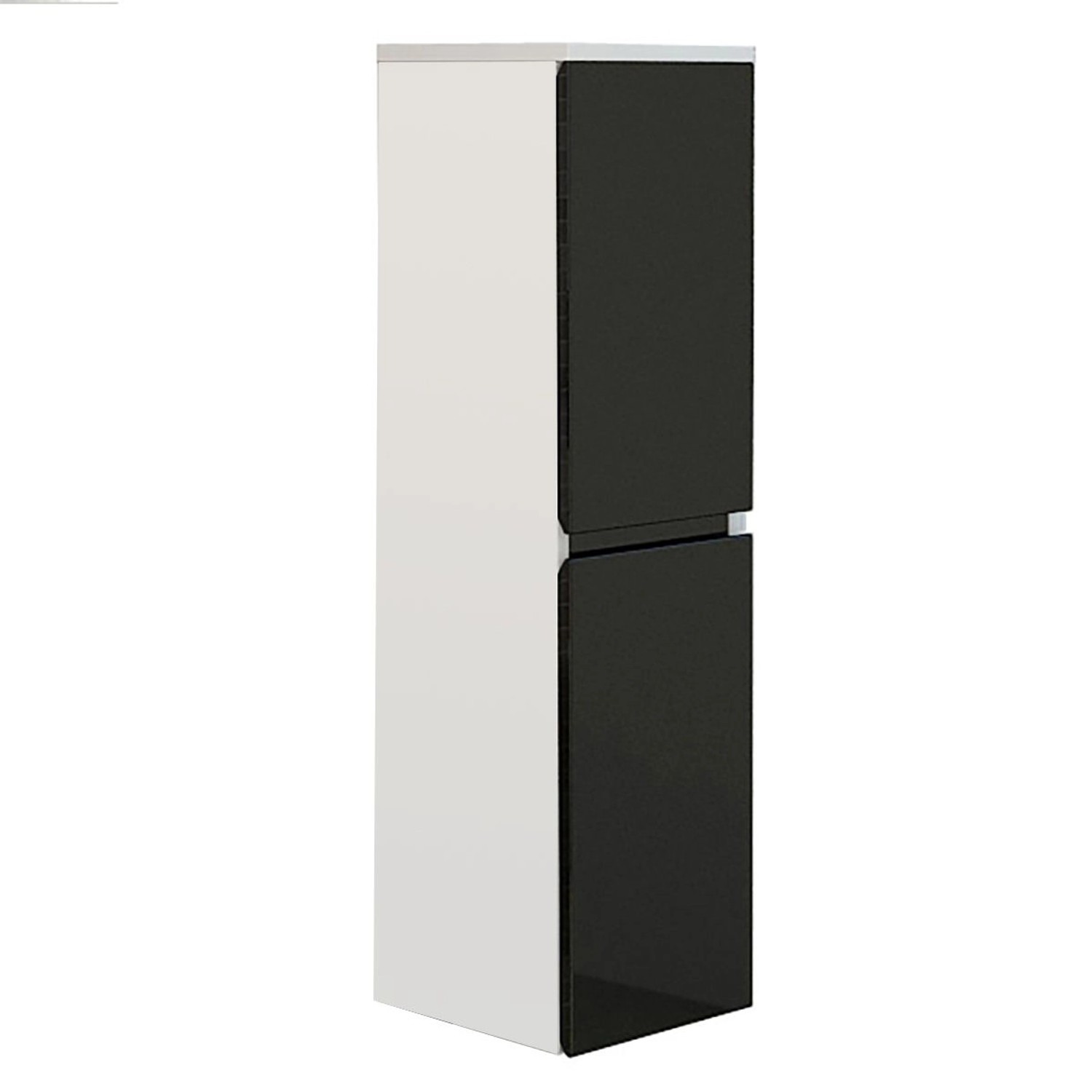 Jet-Line Badschrank Aiger Hochglanzfront Schwarz Hochschrank für Wandmontag günstig online kaufen