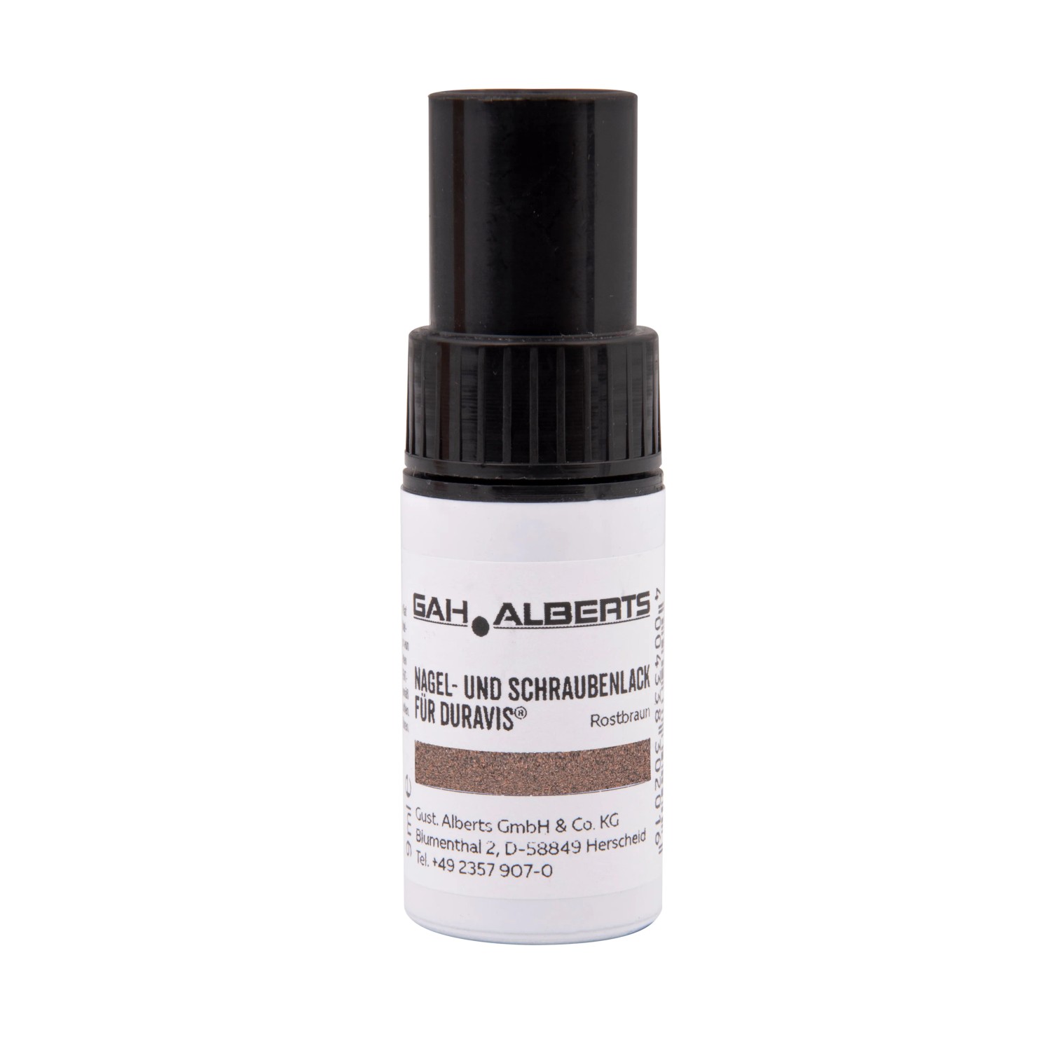 Alberts Duravis Nagel- und Schraubenlack Farbe Rostbraun Flasche 9 ml