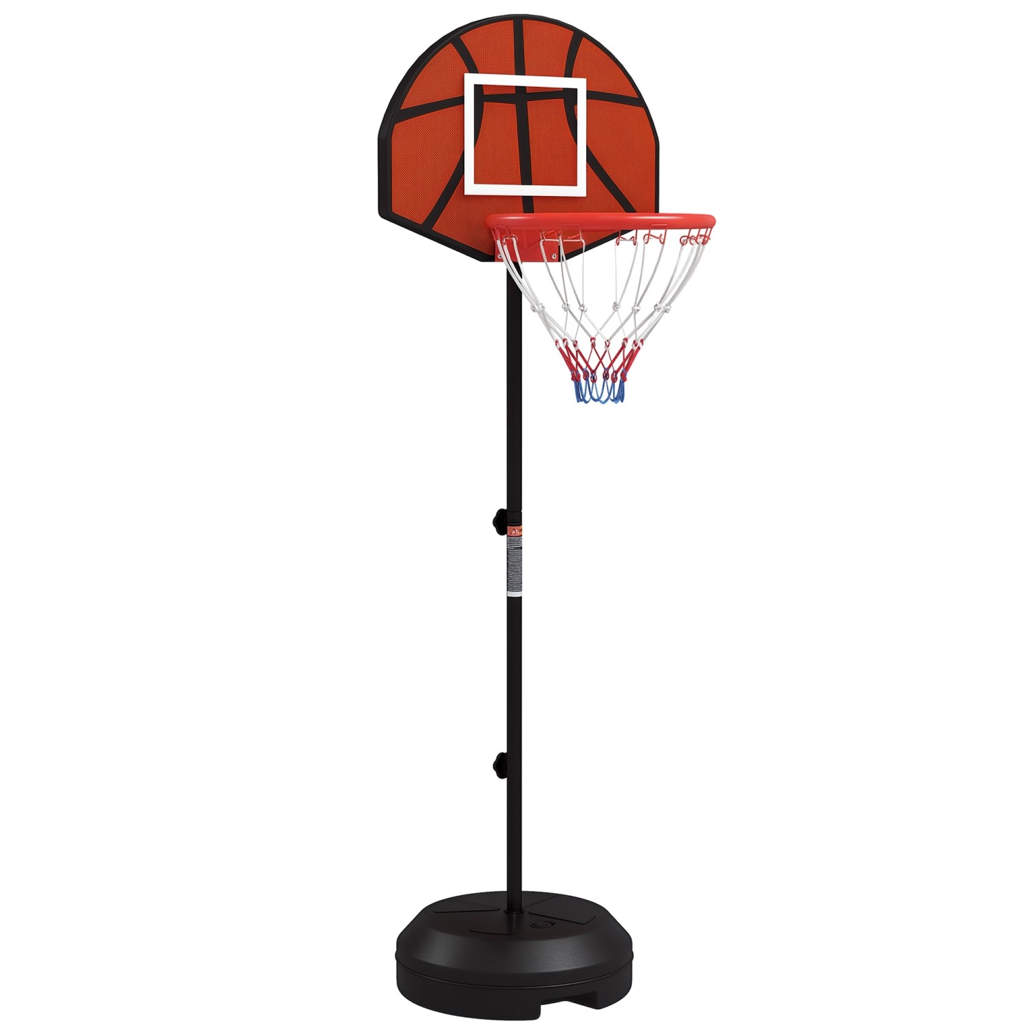 SPORTNOW Basketballständer Stahl PE Braun Schwarz Ø38 x 129-179H cm