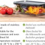 Wenko Glas Frischhaltedose Steel Black Outdoor Kitchen 1 l mit Gemüse und Tomaten