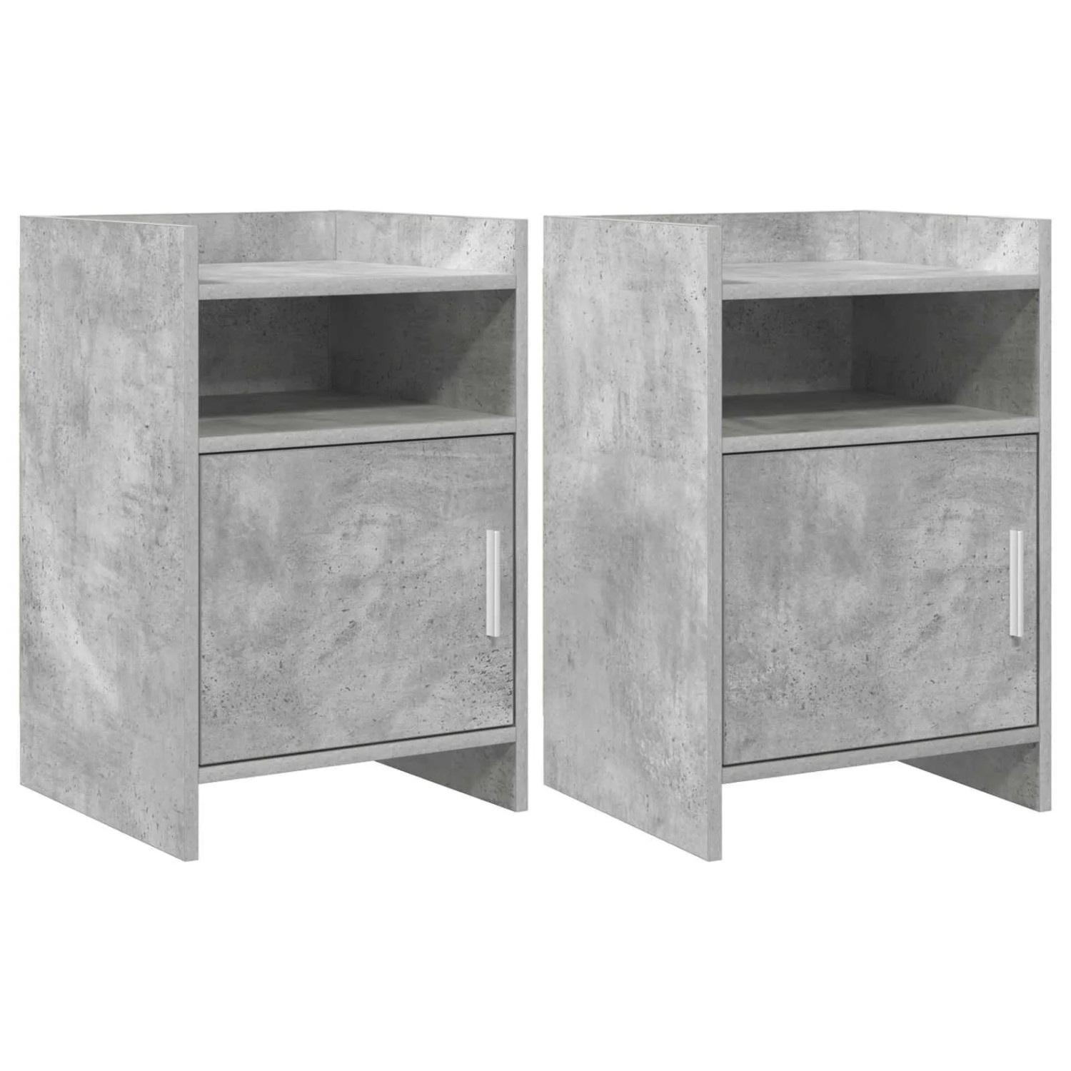 vidaXL Nachttische 2 Stk Betongrau 40 x 36 x 60 cm Holzwerkstoff 8011042