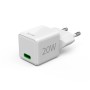 Weißes Hama USB-C Schnellladegerät Super-Mini-Charger PD 20W für Computer & Multimedia.