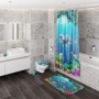 Sanilo Seifenspender Delphin Korallen im Badezimmer-Set mit Duschvorhang und Badematte.