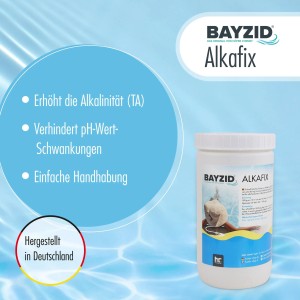 Bayzid Alkafix 5kg zur Anhebung der Alkalinität (TA) im Poolwasser.