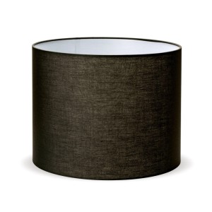 Schwarzer runder Stoff-Lampenschirm, Ø 40 cm, Höhe 30 cm, für E27 Fassung. Klassisches Design für Lampen & Leuchten.