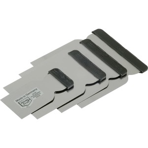 LUX-TOOLS Spachtelset, 4-teilig, Edelstahl rostfrei, verschiedene Breiten.