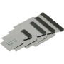 LUX-TOOLS Spachtelset, 4-teilig, Edelstahl rostfrei, verschiedene Breiten.