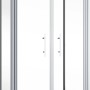 Schulte U-Kabine Alexa Style 2.0 mit Pendeltür, Alu-Natur, 192x80 cm. Duschtür mit zwei Seitenwänden.