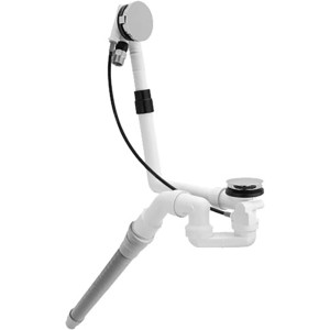 Bette Ab- und Überlaufgarnitur mit Wasserzulauf für Silhouette Badewanne, Chrom.