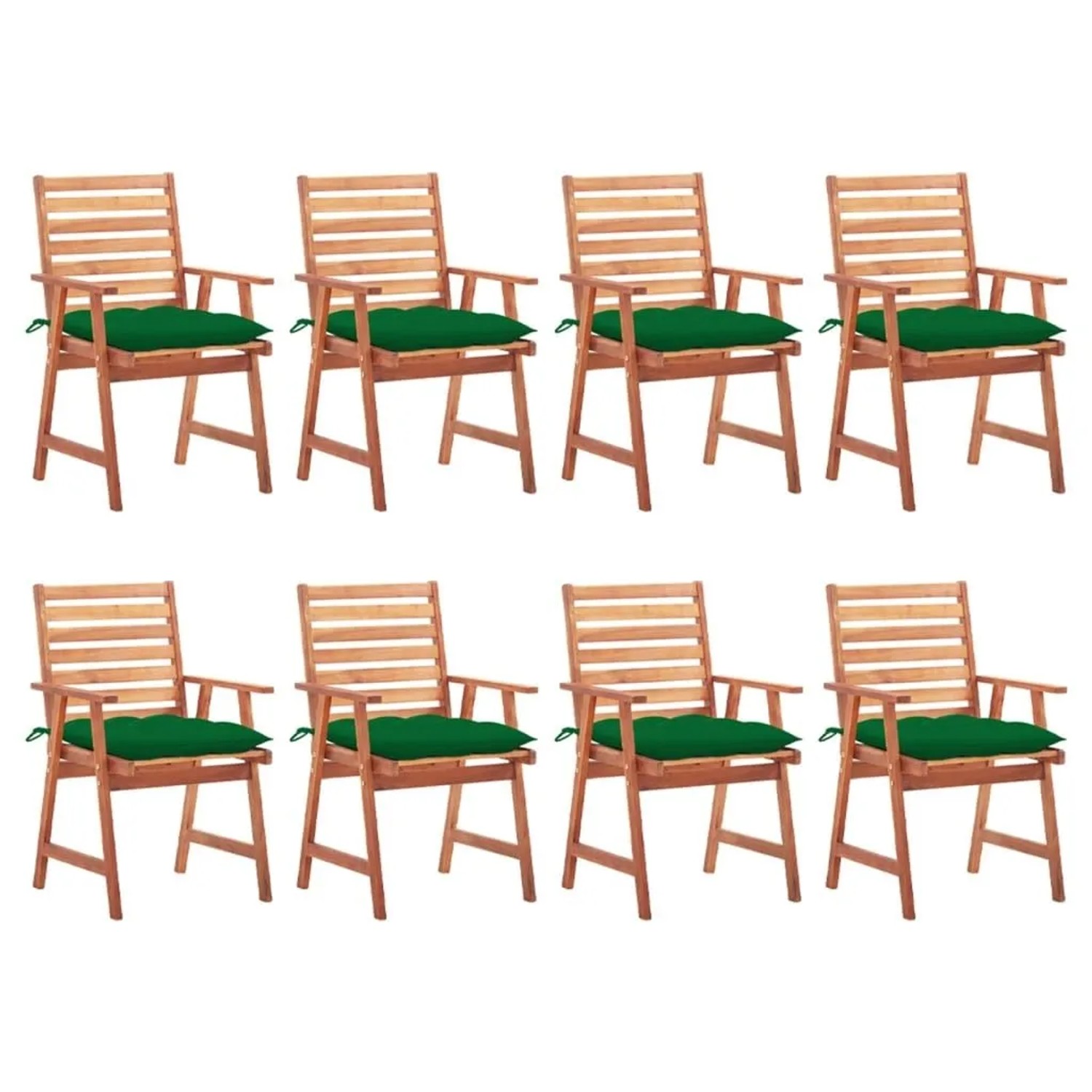 vidaXL Garten-Essstühle 8 Stk mit Kissen Massivholz Akazie 3078394