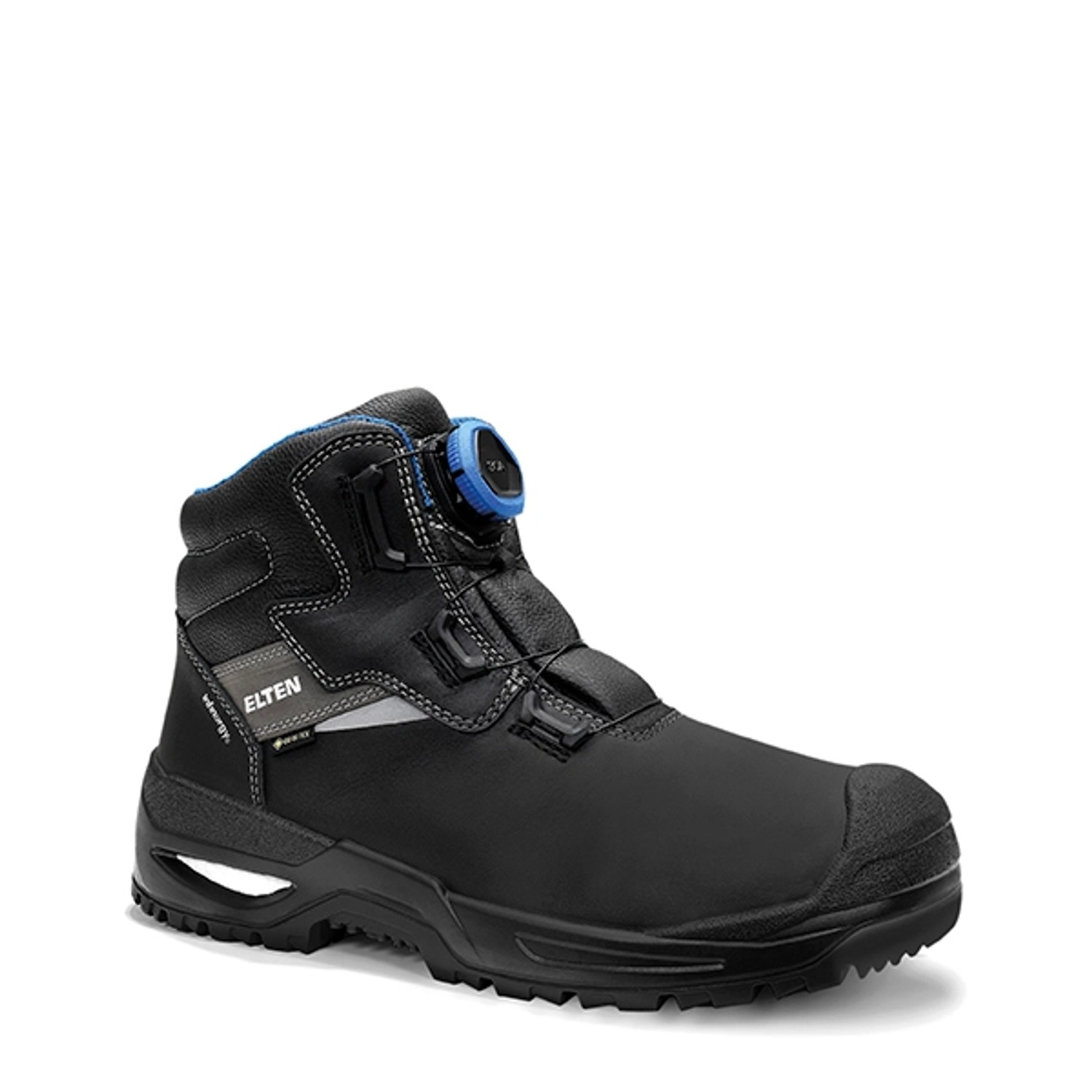 Elten Sicherheitsstiefel Stefano Xxsg Boa Gtx Black-Blue Mid Esd S3 Ci Gr. 40