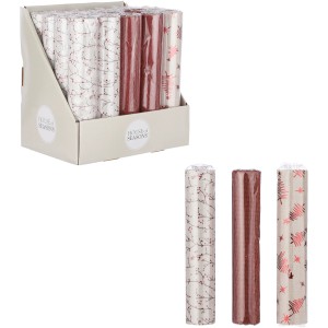 Tischläufer in Rot und verschiedenen Designs, 270x29 cm, Weihnachtsdekoration.