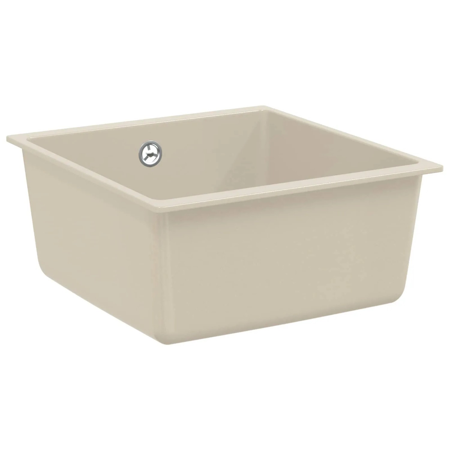 vidaXL Waschbecken Beige 430 x 460 mm 80% Quarz und 20% Harz 42028422