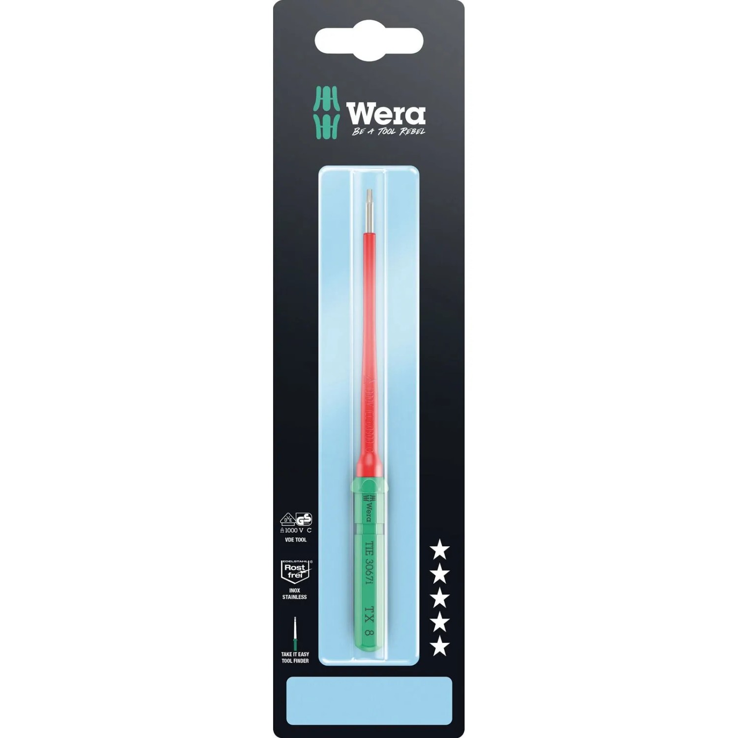 Wera Kraftform Kompakt VDE 3067 I TORX Take It Easy SB  Edelstahl 05006586001