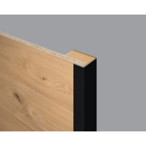 Egger Winkelleiste Decowall WL537 in Schwarz für Wandpaneele, Detailansicht.